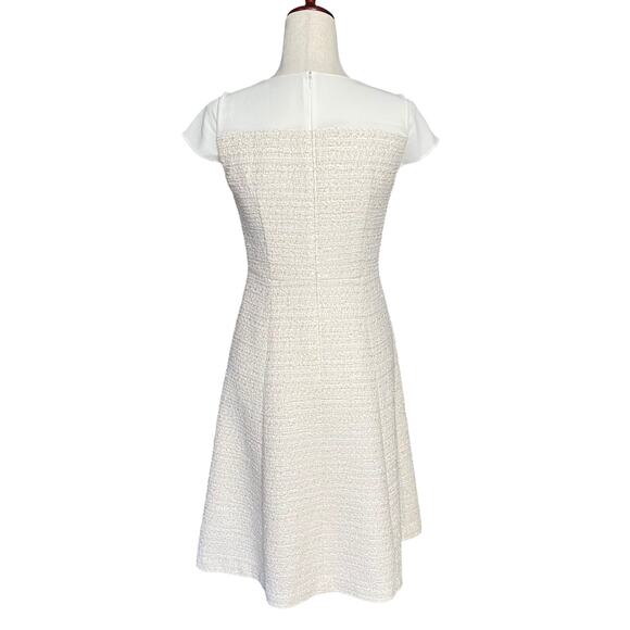 Anayi Japanese Luxury Tweed A Line Fit Flare Dress 38 (M?) Old Money Classic - Picture 3 of 13